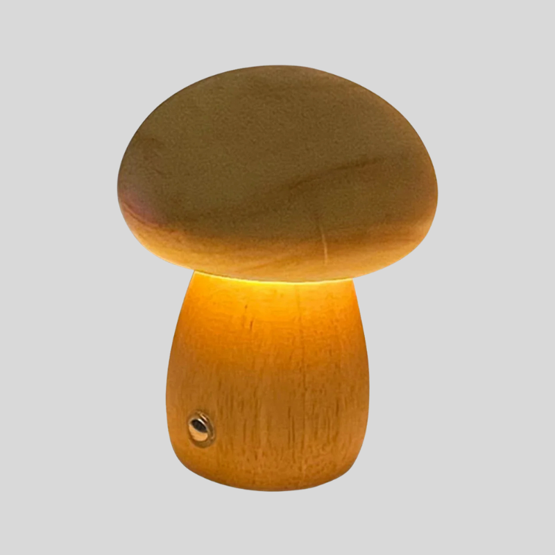Lumwood | Lampe De Nuit Led Dimmable En Bois Avec Chargement Usb | Valuna