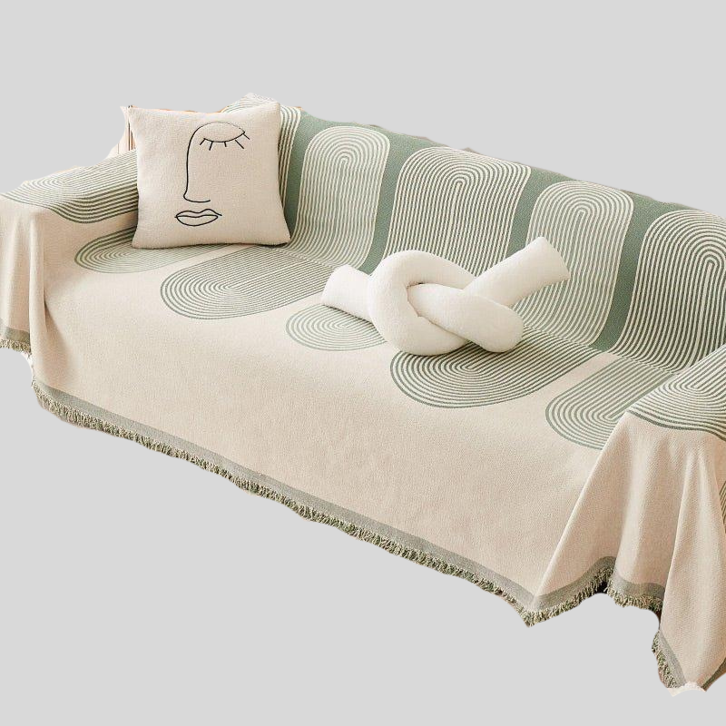 Nordic Boho | Couverture Réversible Avec Franges Et Protection Anti-Griffures Pour Chat | Valuna