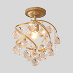 FacetLoop | Boucle Cristal Facetté Spirale – Applique Semi-Flush Postmoderne En Laiton | Valuna