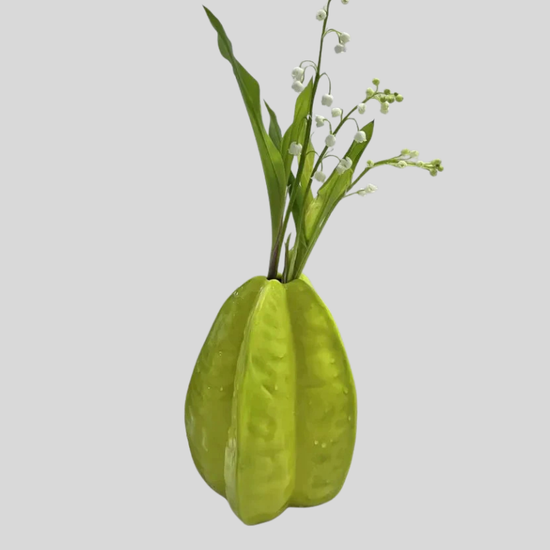 Starbelle | Vase À Fleurs En Céramique En Forme De Carambole | Valuna