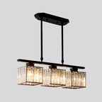 CrystalSquare | Lampe De Plafond Suspendue Carrée 3/4 Sources Pour Salle À Manger | Valuna