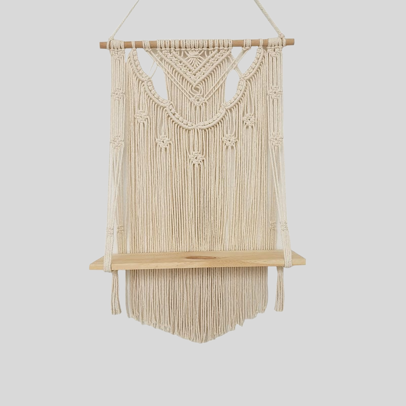 Boho Weave | Étagère Murale En Tapis Tissé À La Main Pour Décoration Et Plantes | Valuna