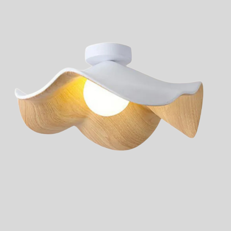 ZenBloom | Lampe de Plafond Unique en Matériaux Naturels – Élégance Organique & Design Moderne | Valuna