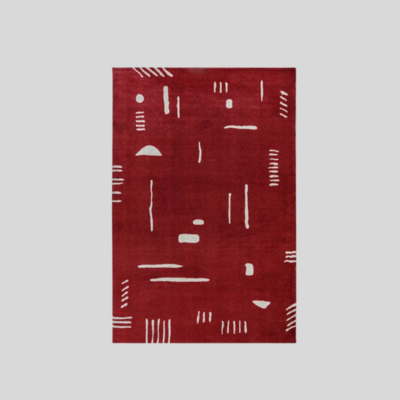 Retro Rouge | Tapis Rétro En Rouge Pour Un Style Intérieur Vibrant | Valuna