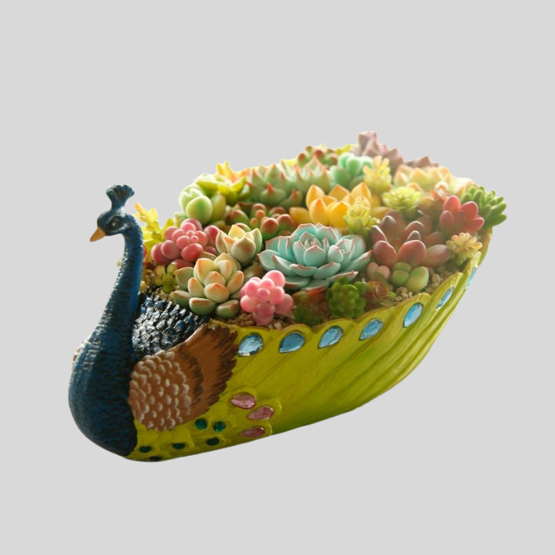 Peacock Bloom | Pot De Fleurs Artistique Et Élégant Pour Jardin Et Salon | Valuna