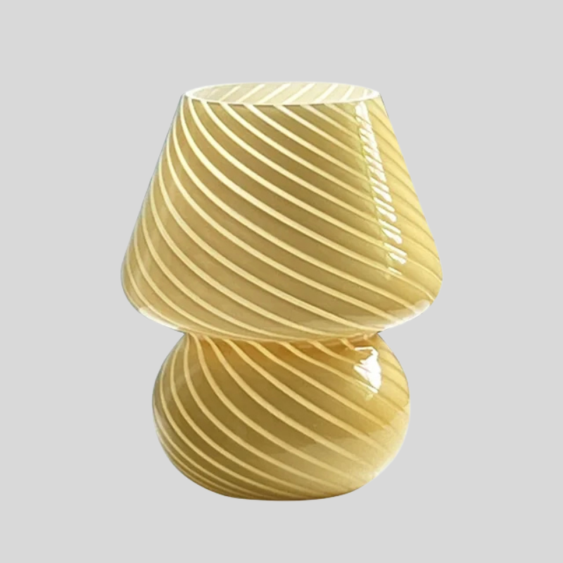 ZenMush | Lampe en Verre Rayé Minimaliste – Style Moderne & Lumière Douce | Valuna