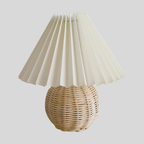 WeaveGlow | Lampe à Base en Bambou Tressé – Lumière Décorative Naturelle | Valuna