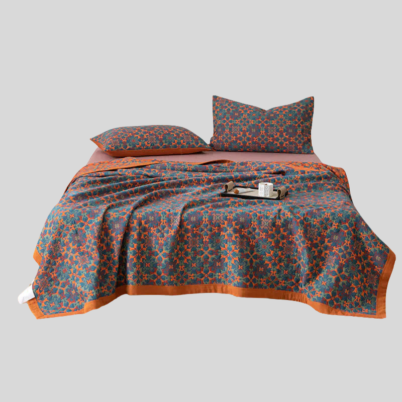 TerraLoom | Couverture En Coton À 6 Couches Aux Couleurs Vives | Valuna