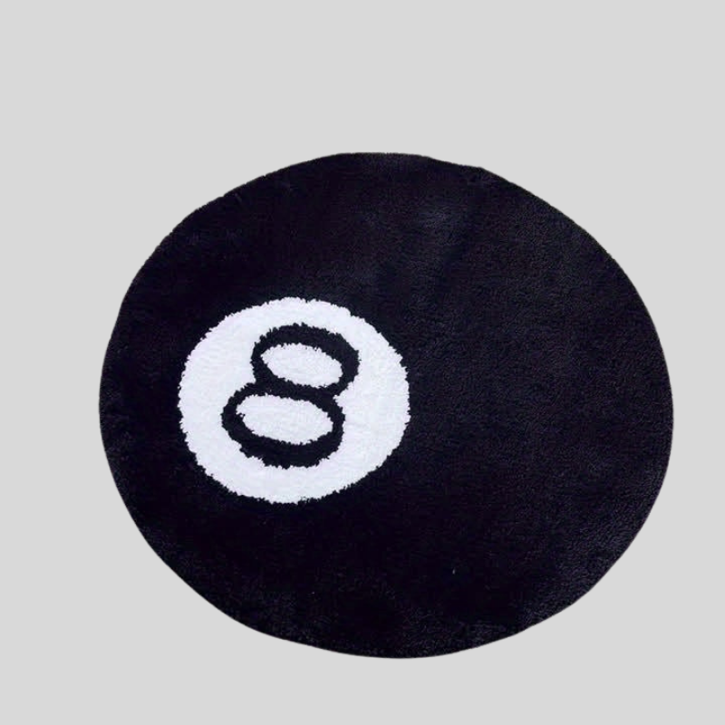 Noir Sphere | Tapis Doux Et Antidérapant À 8 Boules Pour Intérieur Et Extérieur | Valuna