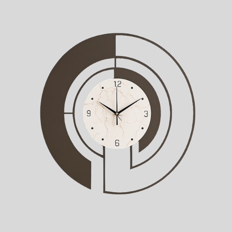 SerenityTick | Horloge Murale Géométrique Silencieuse – Mouvement Silencieux pour Espaces Paisibles | Valuna