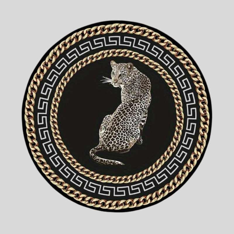 LeoparRound | Tapis Rond À Motif Léopard Pour Une Décoration Intérieure Élégante Et Un Confort Absolu | Valuna