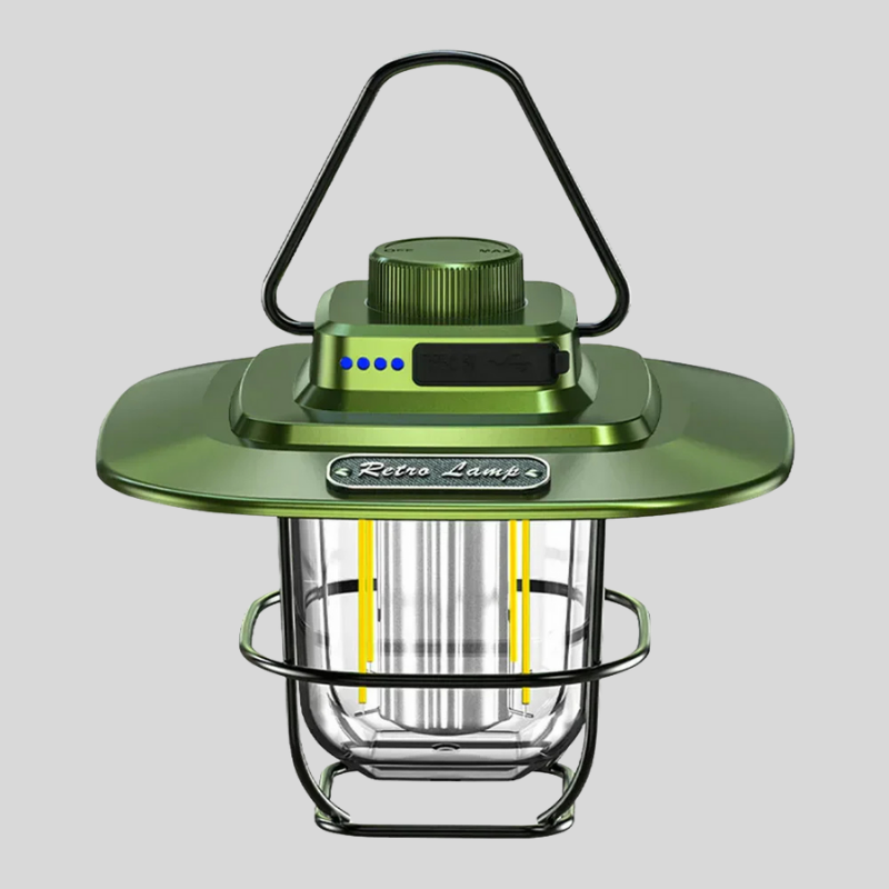 NostalgiaGlow | Lampe De Camping Rétro Rechargeable Avec Lumières Led Dimmables | Valuna