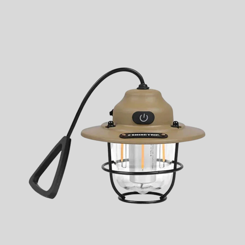 NostalgiaGlow | Lampe De Camping Rétro Rechargeable Avec Lumières Led Dimmables | Valuna