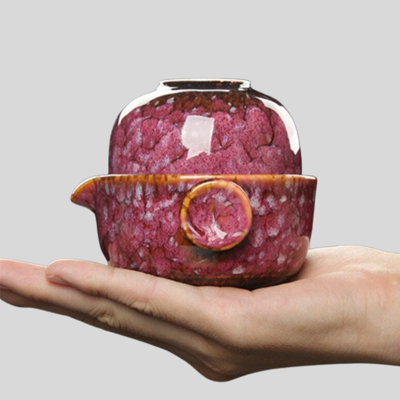 KuaiKe | Ensemble De Gaiwan En Céramique Pour Thé De Camping Kung Fu Avec Théière Et Tasse | Valuna