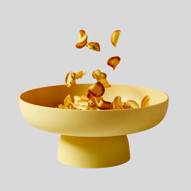 FruitFlow | Bol À Fruits Moderne Avec Égouttage Et Point Central Décoratif Pour Cuisine Et Table | Valuna