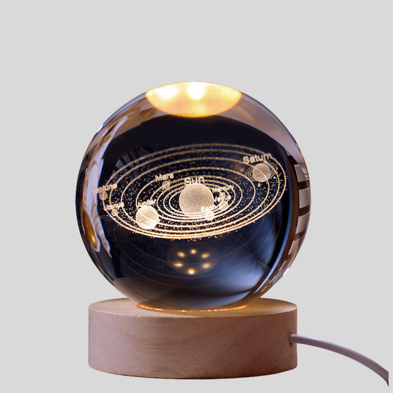 SternenGlanz | Lampe De Nuit En Cristal 3D – Éclat Élégant Et Ambiance Romantique | Valuna