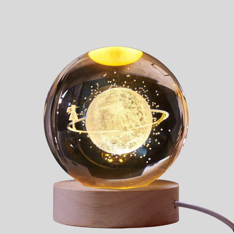 SternenGlanz | Lampe De Nuit En Cristal 3D – Éclat Élégant Et Ambiance Romantique | Valuna