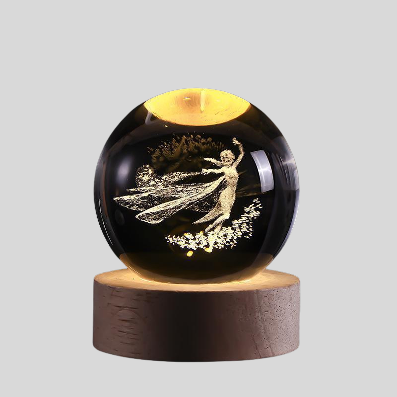 SternenGlanz | Lampe De Nuit En Cristal 3D – Éclat Élégant Et Ambiance Romantique | Valuna