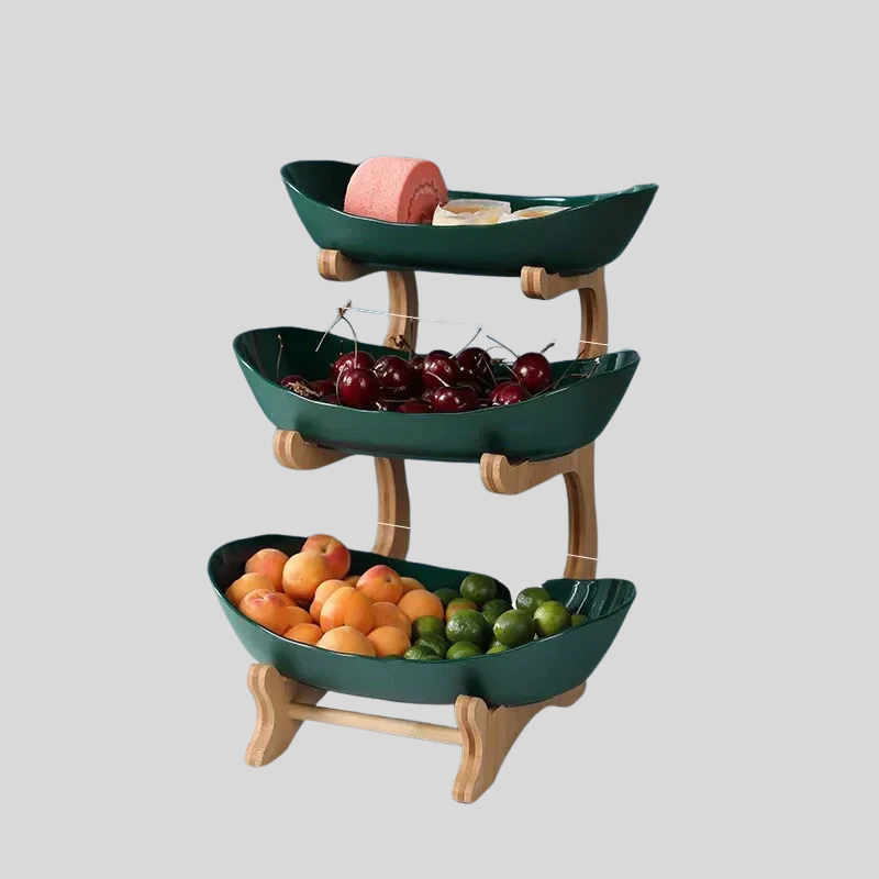 TierFruit | Corbeille à Fruits Ovale à 2 ou 3 Étages – Organisation Élégante | Valuna