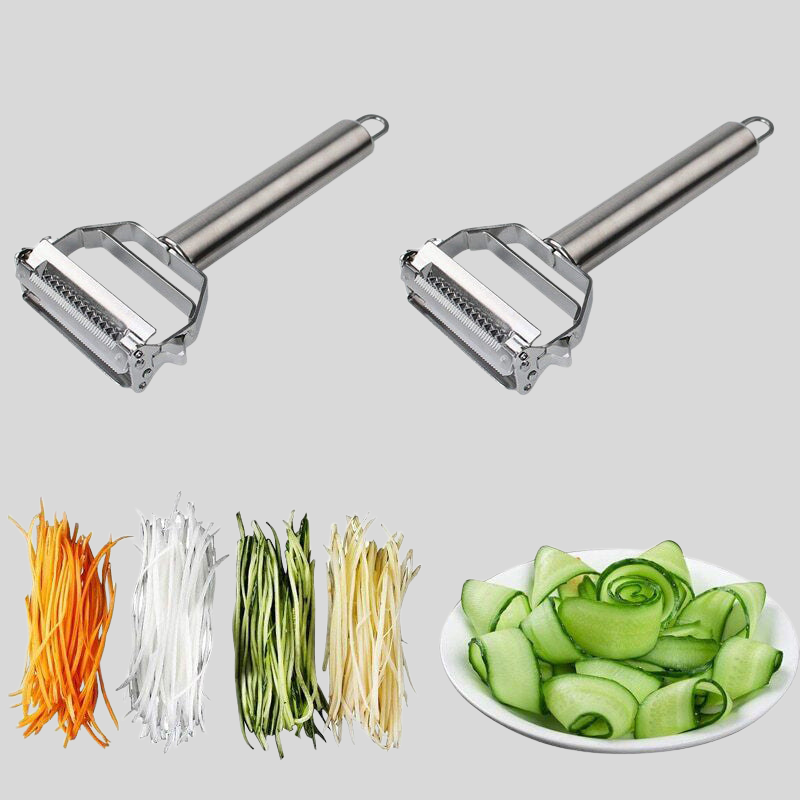 MultiPeel | Éplucheur À Légumes Multifonction En Acier Inoxydable Ultra-Tranchant Avec Coupe Julienne | Valuna