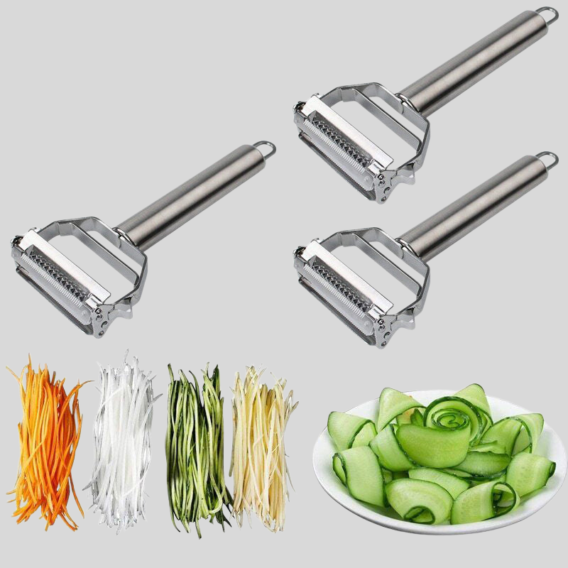 MultiPeel | Éplucheur À Légumes Multifonction En Acier Inoxydable Ultra-Tranchant Avec Coupe Julienne | Valuna