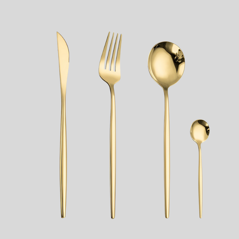 GoldStyle | Ensemble De Couverts Moderne Pour Les Amateurs De Style Et De Cuisine Élégante | Valuna