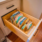 Organiseur En Bambou | Rangement De Couvercles Gain De Place Pour Cuisine | Valuna