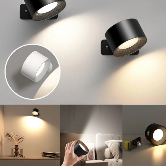 Lampe Murale Sans Fil PowerGlow | Éclairage Ambiant Rechargeable Sans Perçage | Valuna