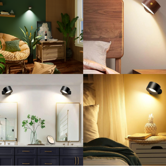 Lampe Murale Sans Fil PowerGlow | Éclairage Ambiant Rechargeable Sans Perçage | Valuna