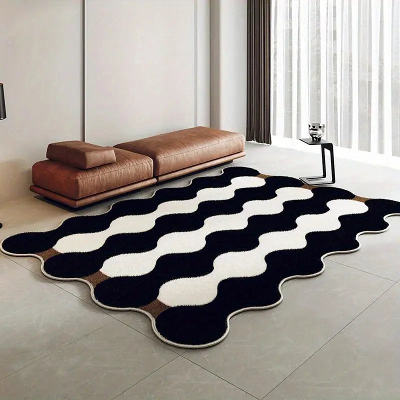 Tapis Ondulé Abstrait | Style Artistique Et Moderne Pour La Maison | Valuna