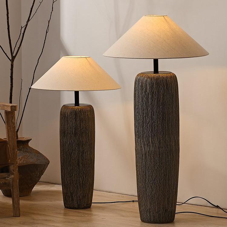 LumiereVintage Lampe sur Pied en Bois avec Écran Réglable - Valuna