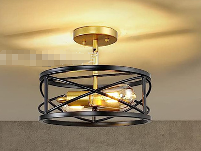 Wireframe | Lampe Trommel Vintage En Métal | Valuna