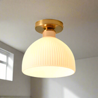Lampe de Plafond Moderne en Verre | Blanc Laiteux | Valuna