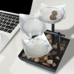 Mini Fontaine De Table Électrique Avec Éclairage Et Décor Feuilles - Valuna