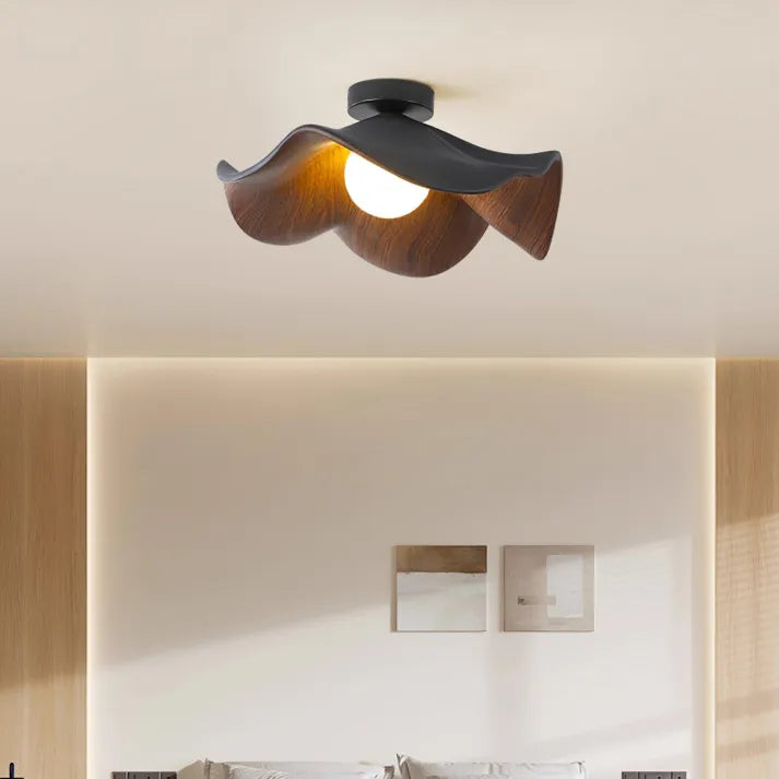 ZenBloom | Lampe de Plafond Unique en Matériaux Naturels – Élégance Organique & Design Moderne | Valuna