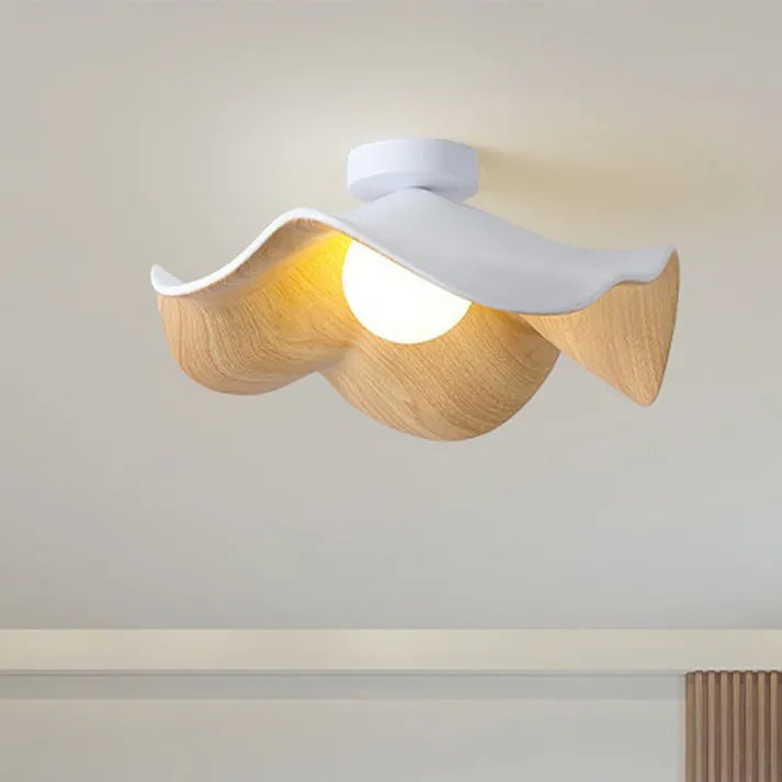 ZenBloom | Lampe de Plafond Unique en Matériaux Naturels – Élégance Organique & Design Moderne | Valuna