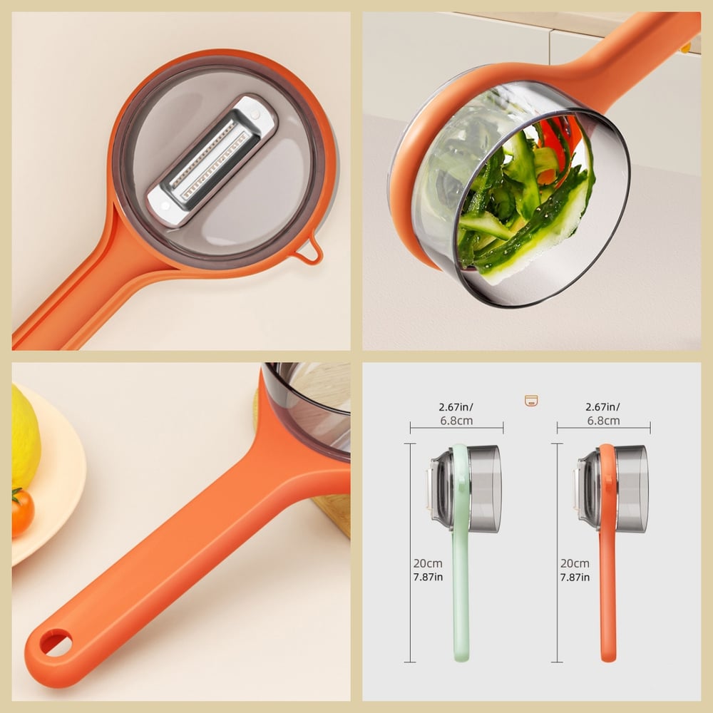 PeelMate Éplucheur Ergonomique 2‑en‑1 avec Collecteur Intégré | Indispensable Sans Désordre pour la Cuisine | Valuna