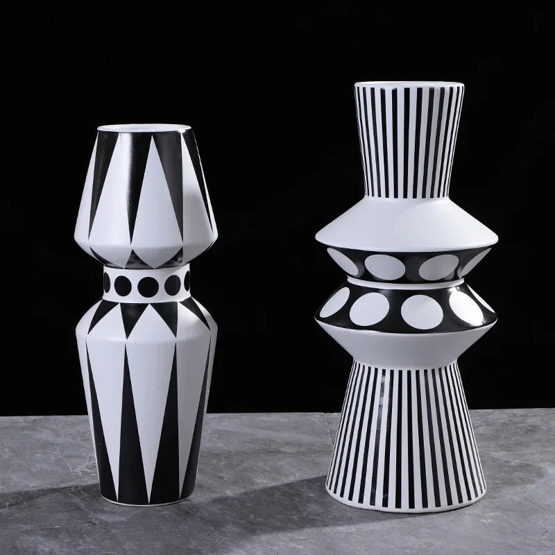 Vase Géométrique Moderne | Décoration Élégante Pour La Maison Et Le Bureau | Valuna