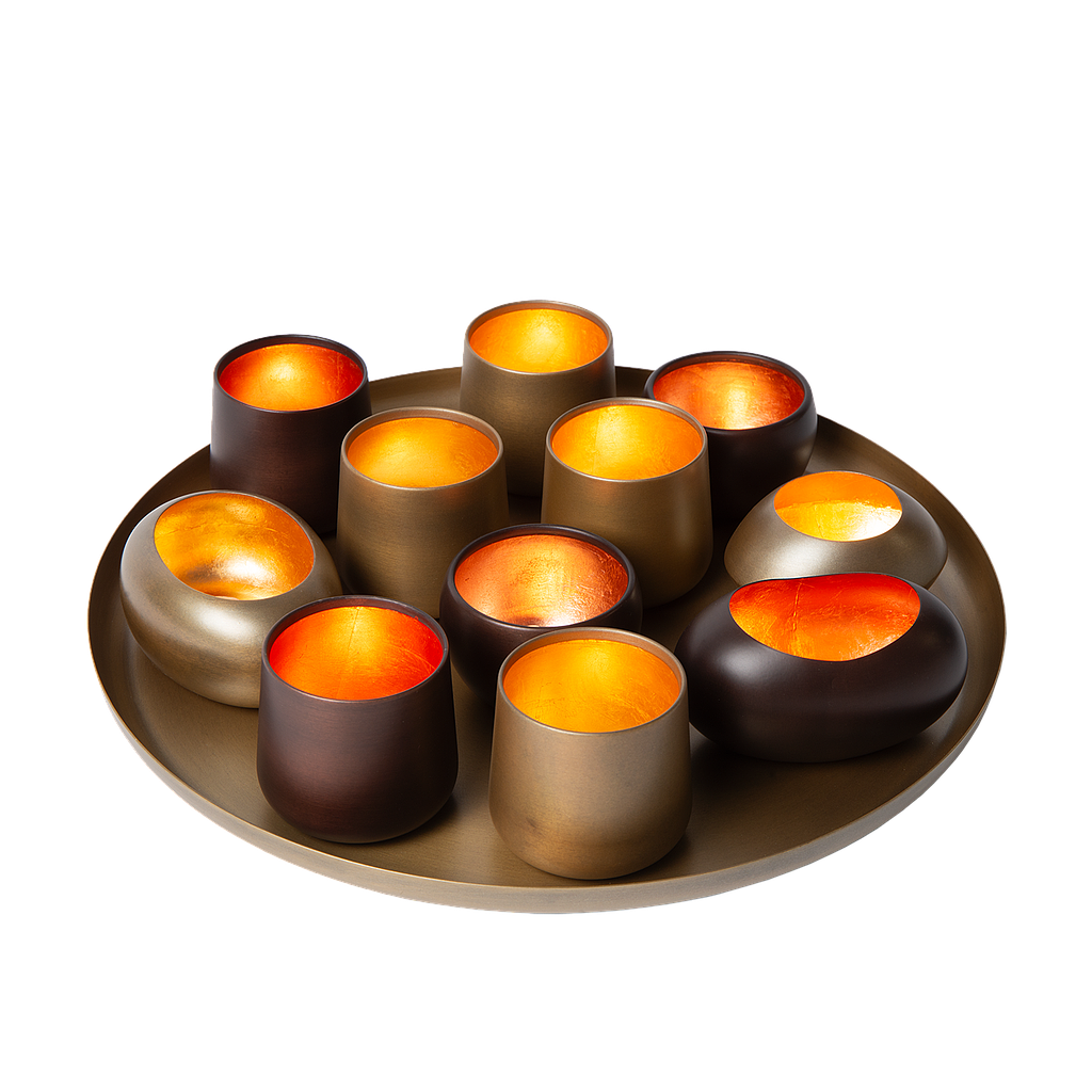 Tablett | mit Teelichtern Marlot | Valuna