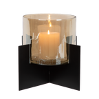 Bougeoir en Verre Alessio | Lignes Épurées & Ambiance Chaleureuse | Valuna