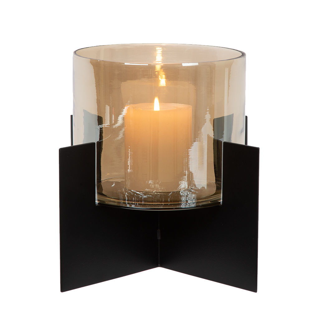 Bougeoir en Verre Alessio | Lignes Épurées & Ambiance Chaleureuse | Valuna