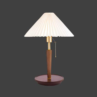Lampe | de Table Vintage en Bois Plissé | Valuna