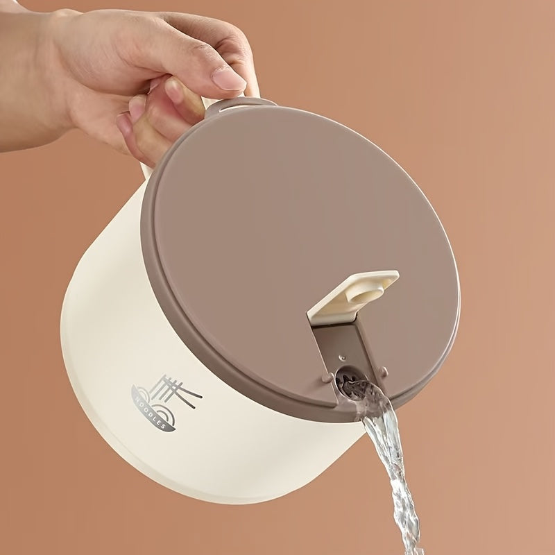 Grand Bol à Nouilles 1,3 L Inox | Couvercle Thermo‑résistant | Valuna