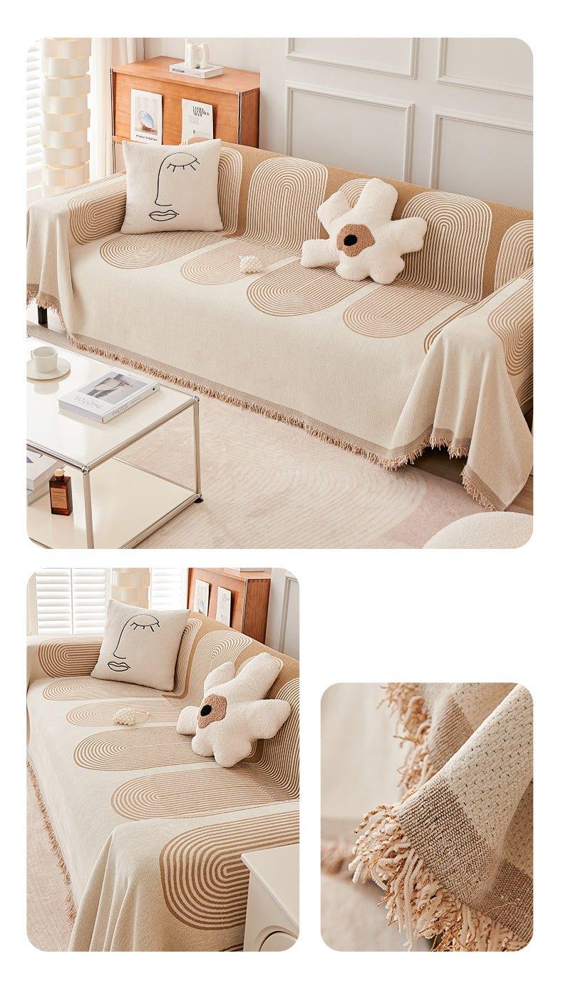 Nordic Boho | Couverture Réversible Avec Franges Et Protection Anti-Griffures Pour Chat | Valuna