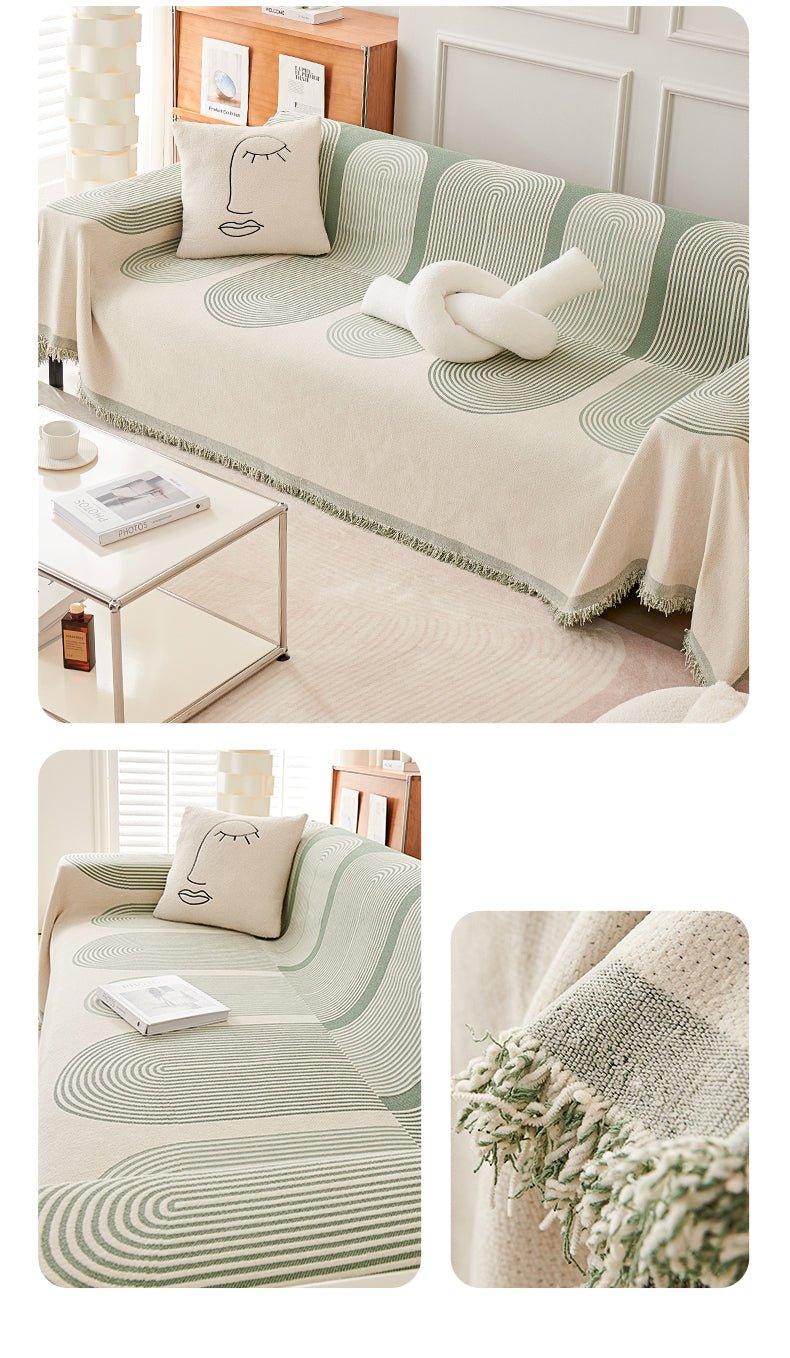 Nordic Boho | Couverture Réversible Avec Franges Et Protection Anti-Griffures Pour Chat | Valuna