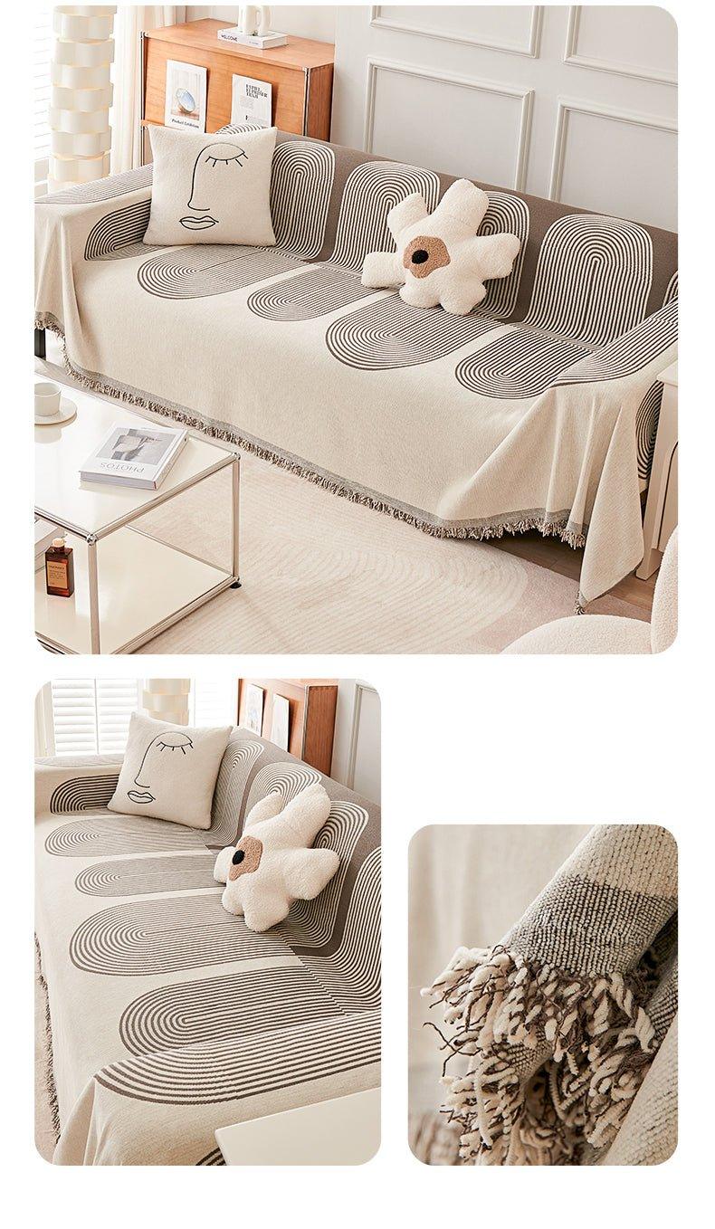 Nordic Boho | Couverture Réversible Avec Franges Et Protection Anti-Griffures Pour Chat | Valuna