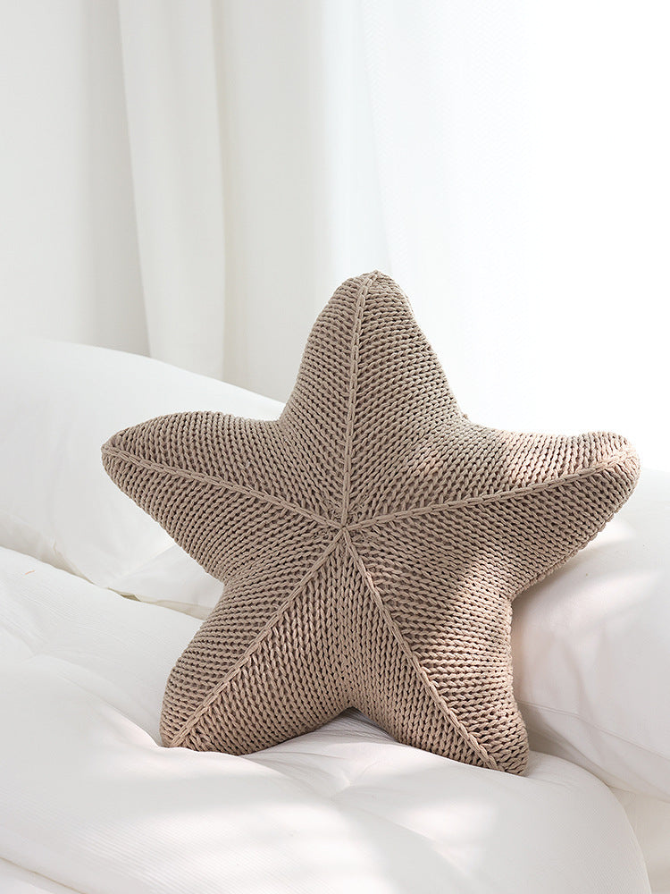 StarKnit | Coussin Étoile De Mer Tricoté à La Main – Décoration Confortable & Unique | Valuna