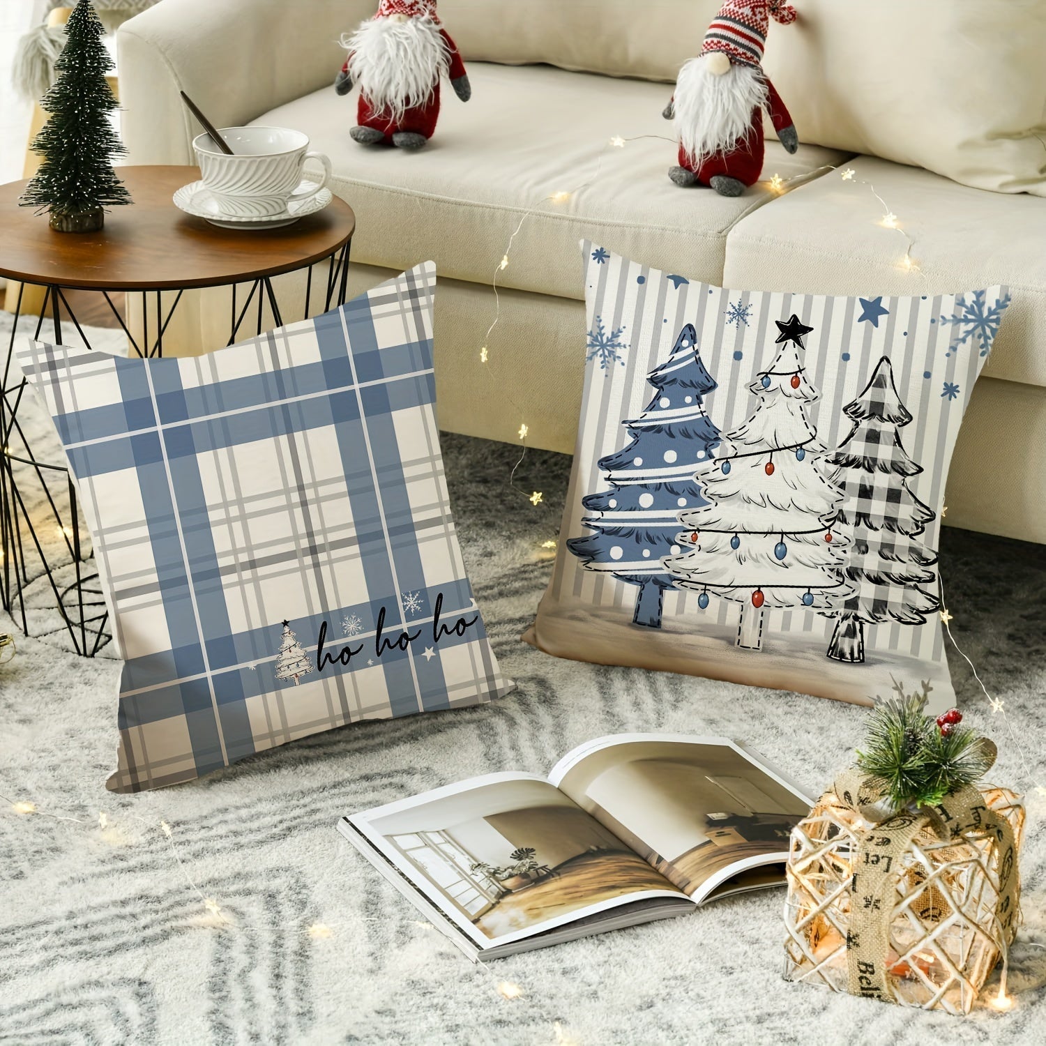 Confort Festif Pour Votre Maison | Ensemble De 4 Housses De Coussin De Noël | Valuna