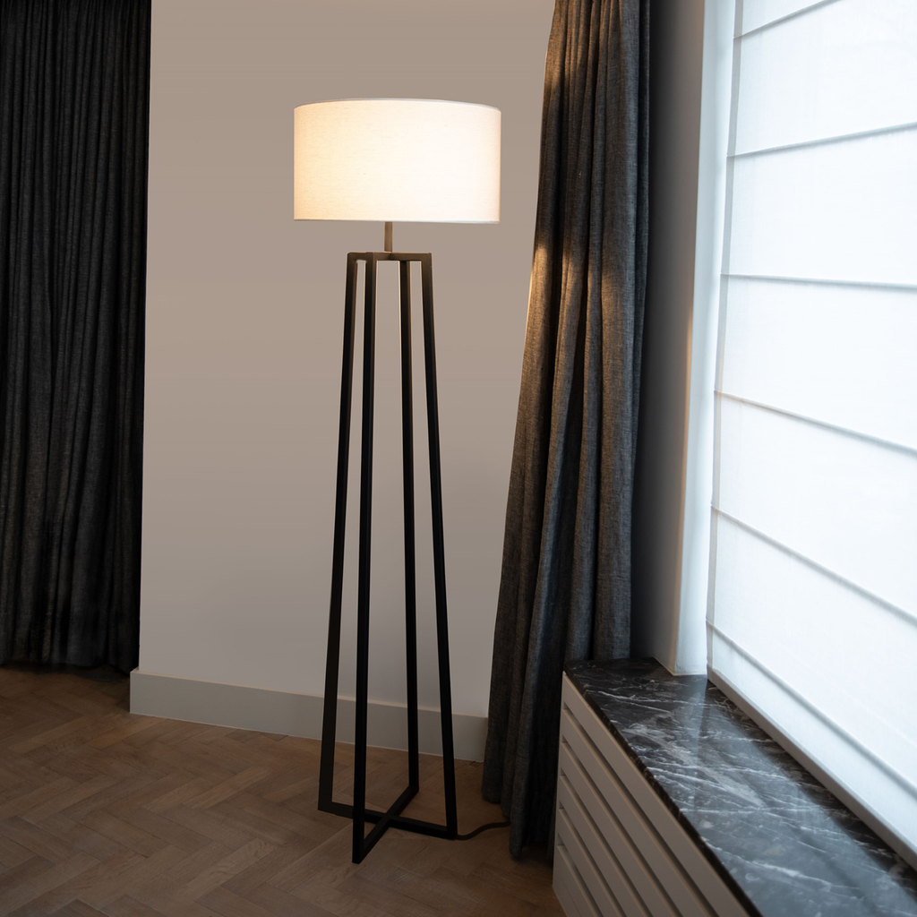 Lampe sur pied Potsdam | Noir | Valuna
