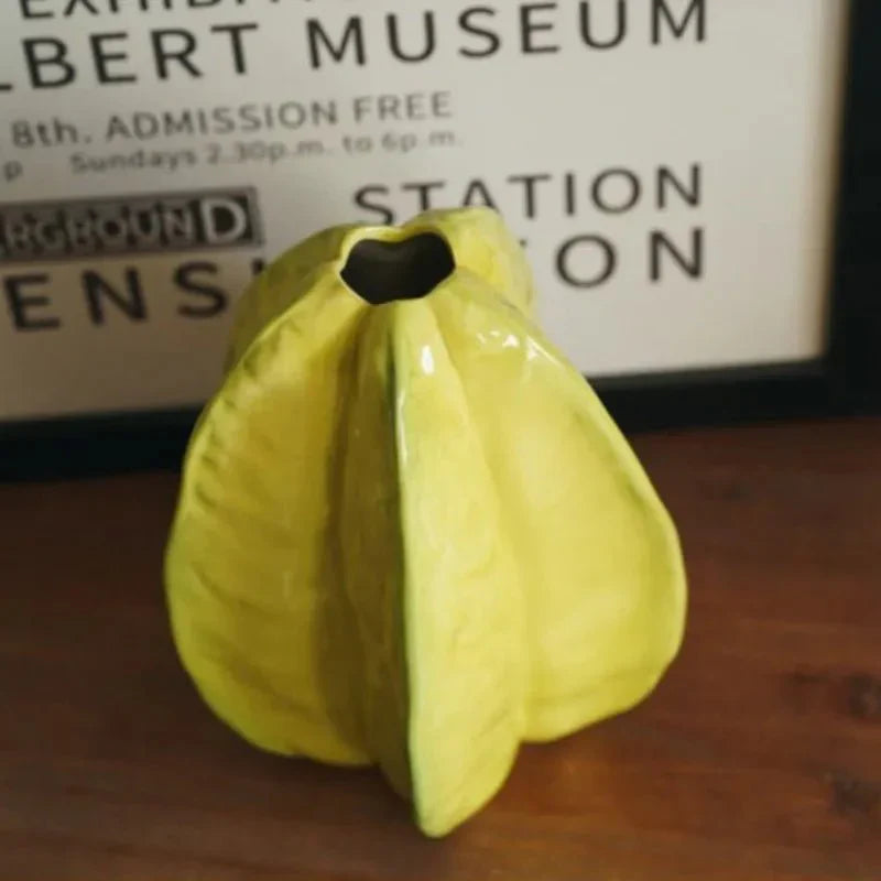 Starbelle | Vase À Fleurs En Céramique En Forme De Carambole | Valuna